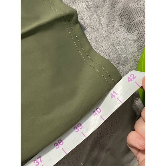 NWT Yoga Flare Leggings Women High Waisted Casual Pants Cargo 6 Pockets Green - Picture 10 of 14